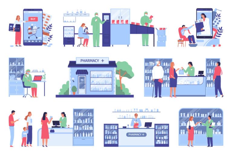 برنامج محاسبي ونقاط بيع الصيدليات 1 Pharmacy Flat Set