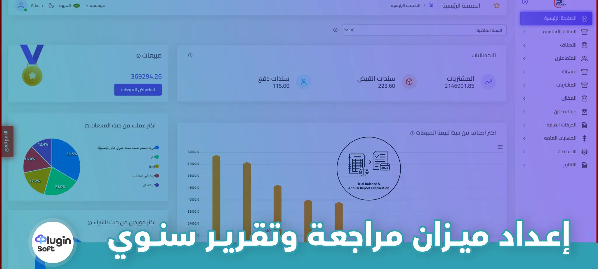 إعداد ميزان مراجعة وتقرير سنوي