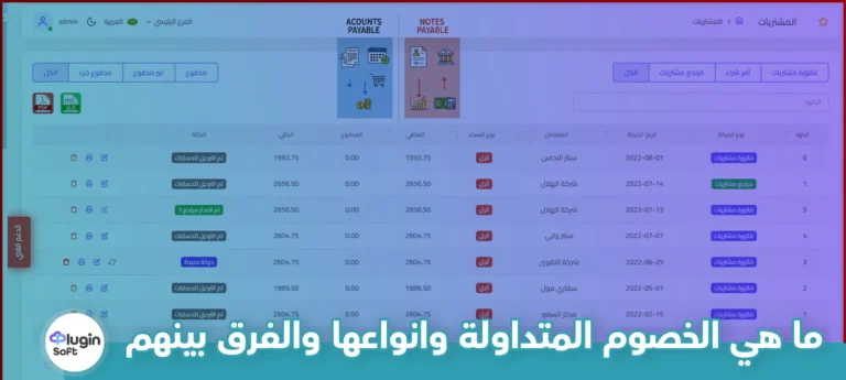 ما هي الخصوم المتداولة وانواعها والفرق بينهم