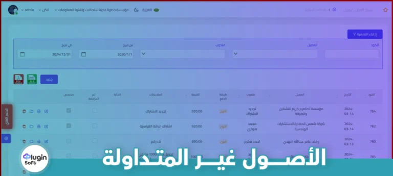 الأصول غير المتداولة