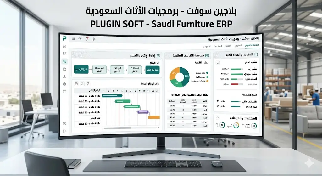plugin soft  أفضل برنامج محاسبي التكاليف وتصنيع الأثاث في السعودية : المشاكل والحلول ، الاسعار  