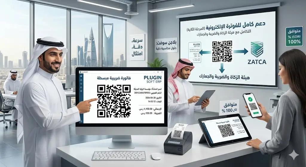 بلاجن سوفت برنامج محاسبي سحابي برنامج محاسبة يدعم QR Code في السعودية | معتمد من ZATCA