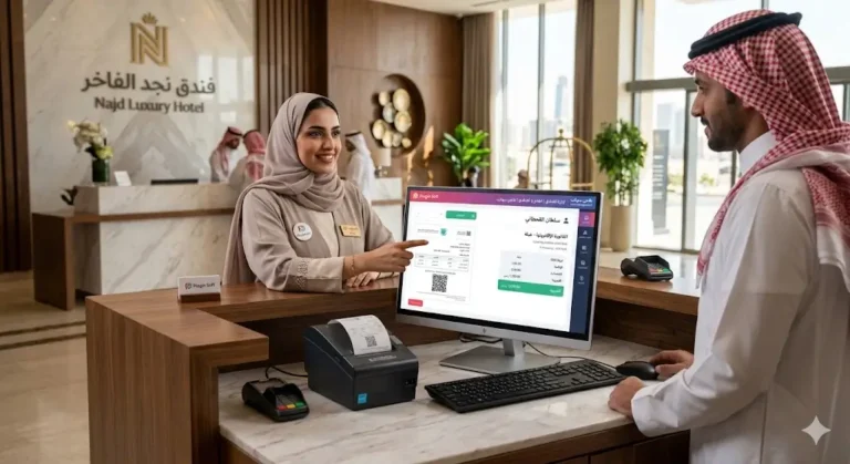 أفضل برنامج إدارة فنادق مع الفاتورة الإلكترونية في السعودية