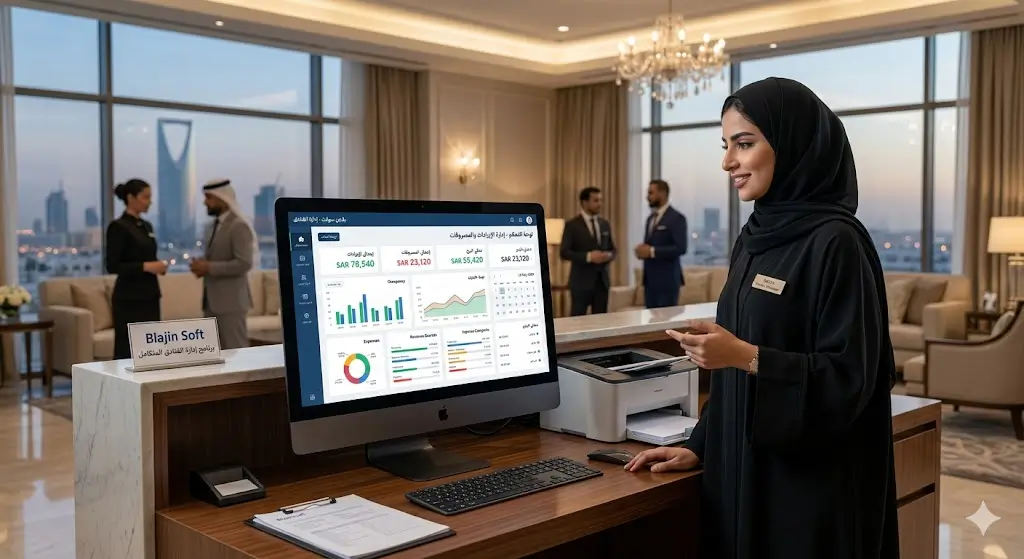 (نظام ساكن) أفضل برنامج إدارة الإيرادات والمصروفات للفنادق في السعودية