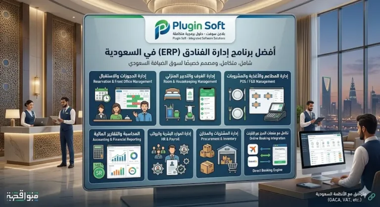 أفضل برنامج إدارة الفنادق ERP في السعودية من بلاجن سوفت