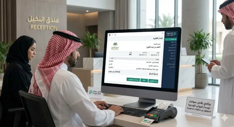 برنامج إصدار فواتير للنزلاء في السعودية من بلاجن سوفت plugin soft  