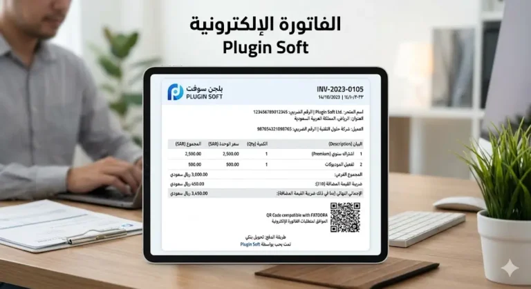 إصدار فاتورة إلكترونية مع ضريبة القيمة المضافة