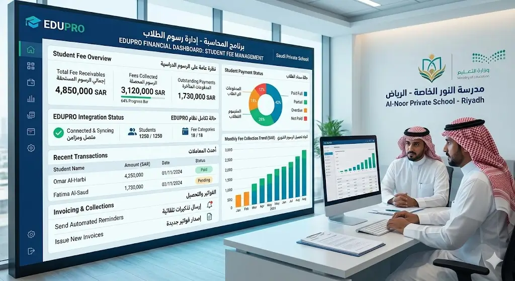 برنامج محاسبة لإدارة رسوم الطلاب في السعودية