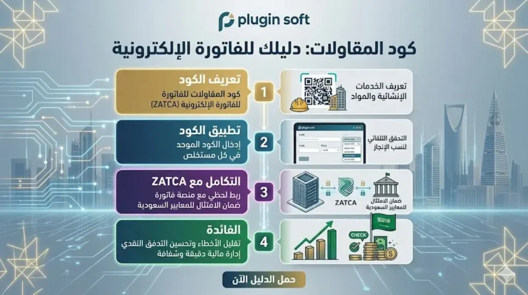كود المقاولات الفاتورة الالكترونية
