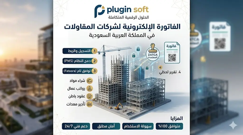 إصدار الفاتورة الالكترونية لشركات المقاولات بالسعودية