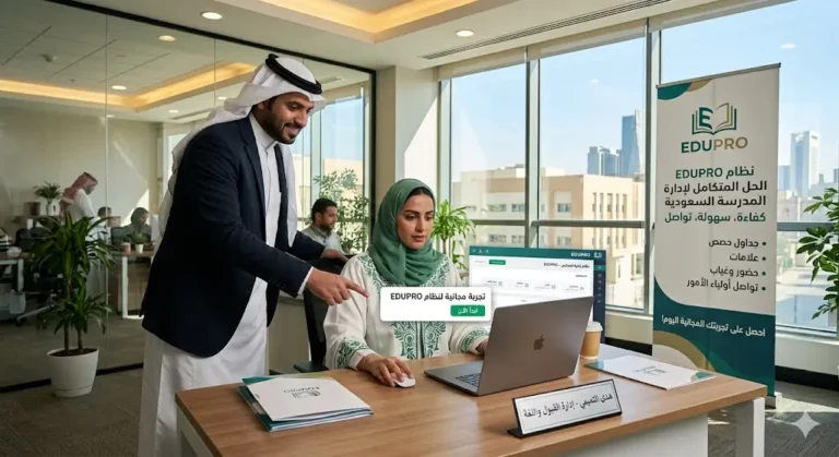 تجربة مجانية لبرنامج إدارة المدارس السعودية مع نظام EDUPRO
