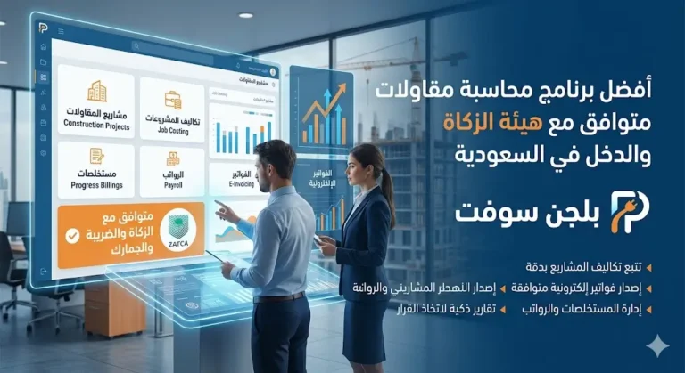 برنامج محاسبة مقاولات متوافق مع هيئة الزكاة والدخل في السعودية
