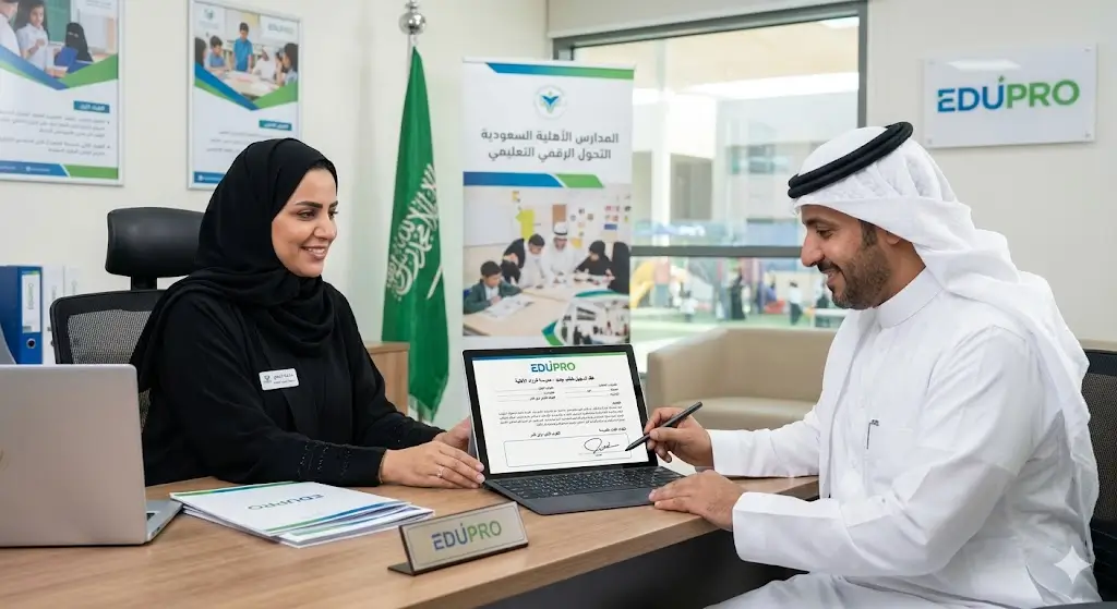 منظومة العقود الإلكترونية في المدارس الأهلية السعودية