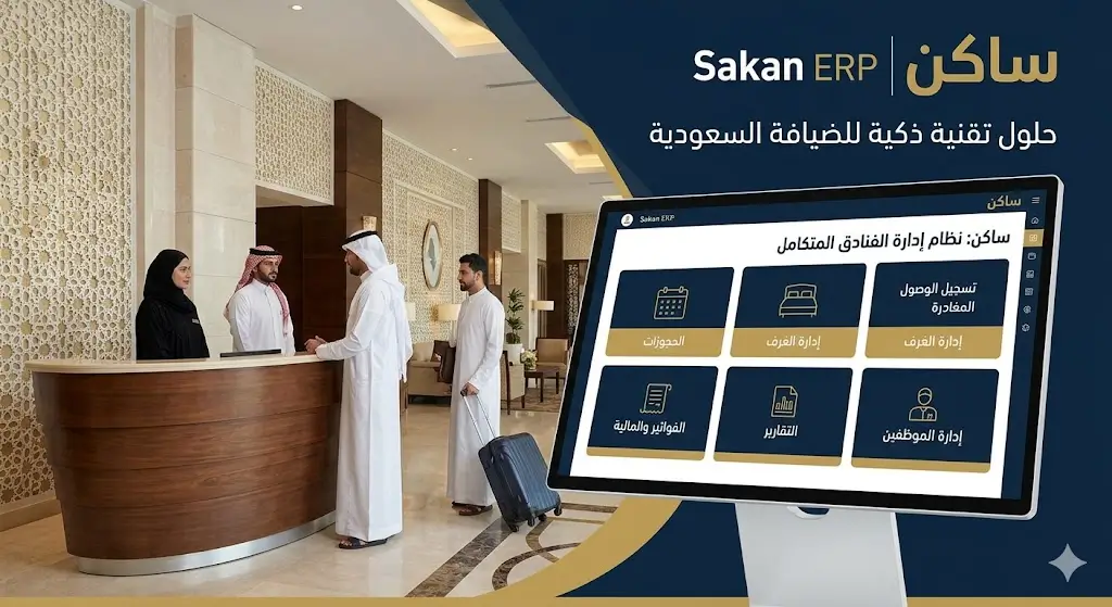 نظام ERP للفنادق والإقامة في السعودية | برنامج ساكن