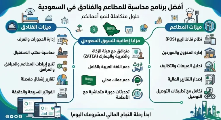 أفضل برنامج محاسبة للمطاعم والفنادق في السعودية