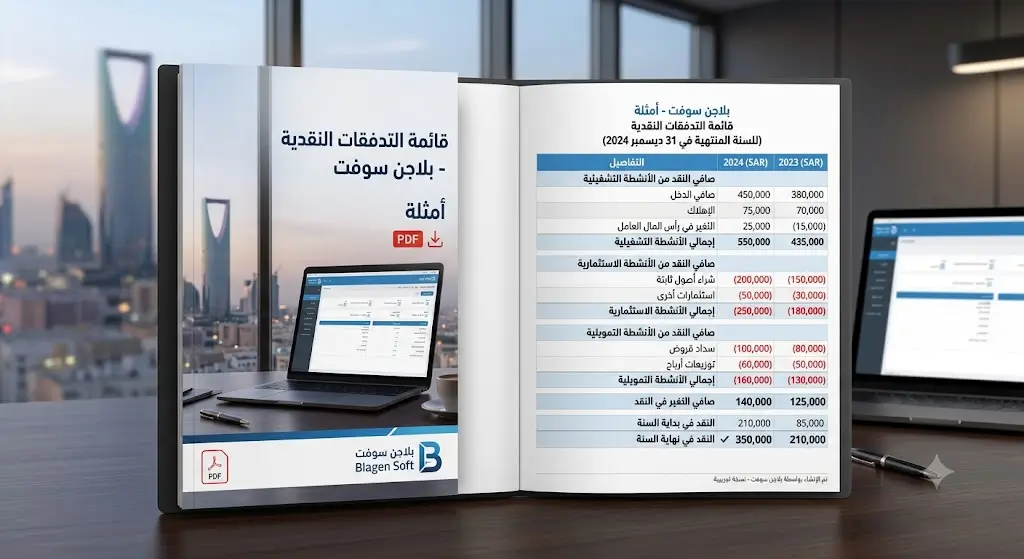 أمثلة على قائمة التدفقات النقدية pdf