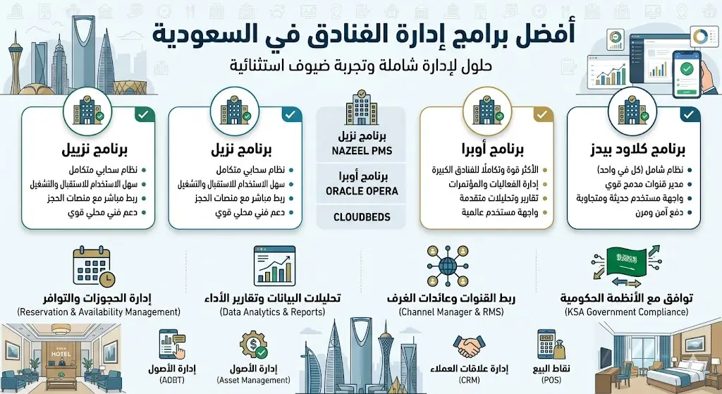 أفضل برامج إدارة الفنادق في السعودية