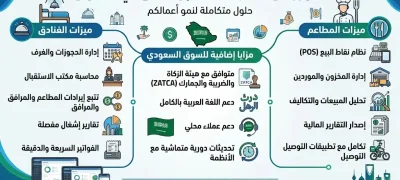 أفضل برنامج محاسبة للمطاعم والفنادق في السعودية