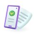 3d cartoon style checkmark on phone screen icon 3d cartoon style checkmark on phone screen icon. Success message notification or document scanning on white background flat vector illustration. Paperwork, agreement concept