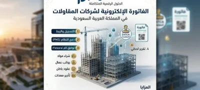 إصدار الفاتورة الالكترونية لشركات المقاولات بالسعودية