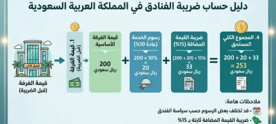 حساب ضريبة الفنادق في السعودية
